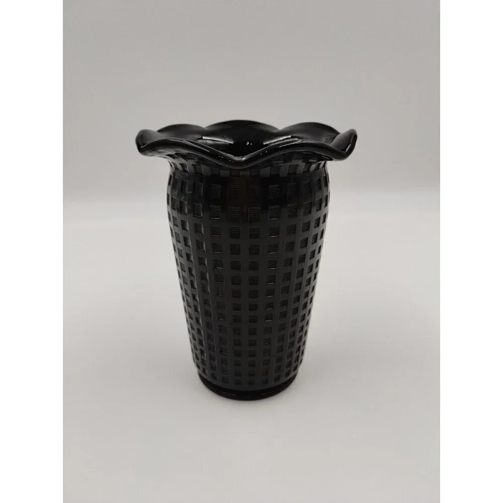 Vintage Ebony Black  Vase 5.5
